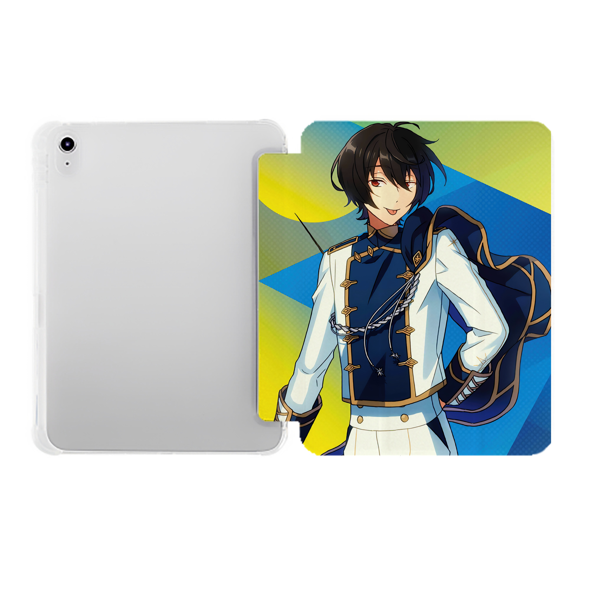 （画像用） あんさんぶるスターズ! Ensemble Stars IPad ケース ペン収納付き 三つ折りスタンド PUレザー×シリコン 対応機種9.5/10.5/10.9インチ
